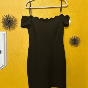 B Darlin Black Off-Shoulder Mini Dress